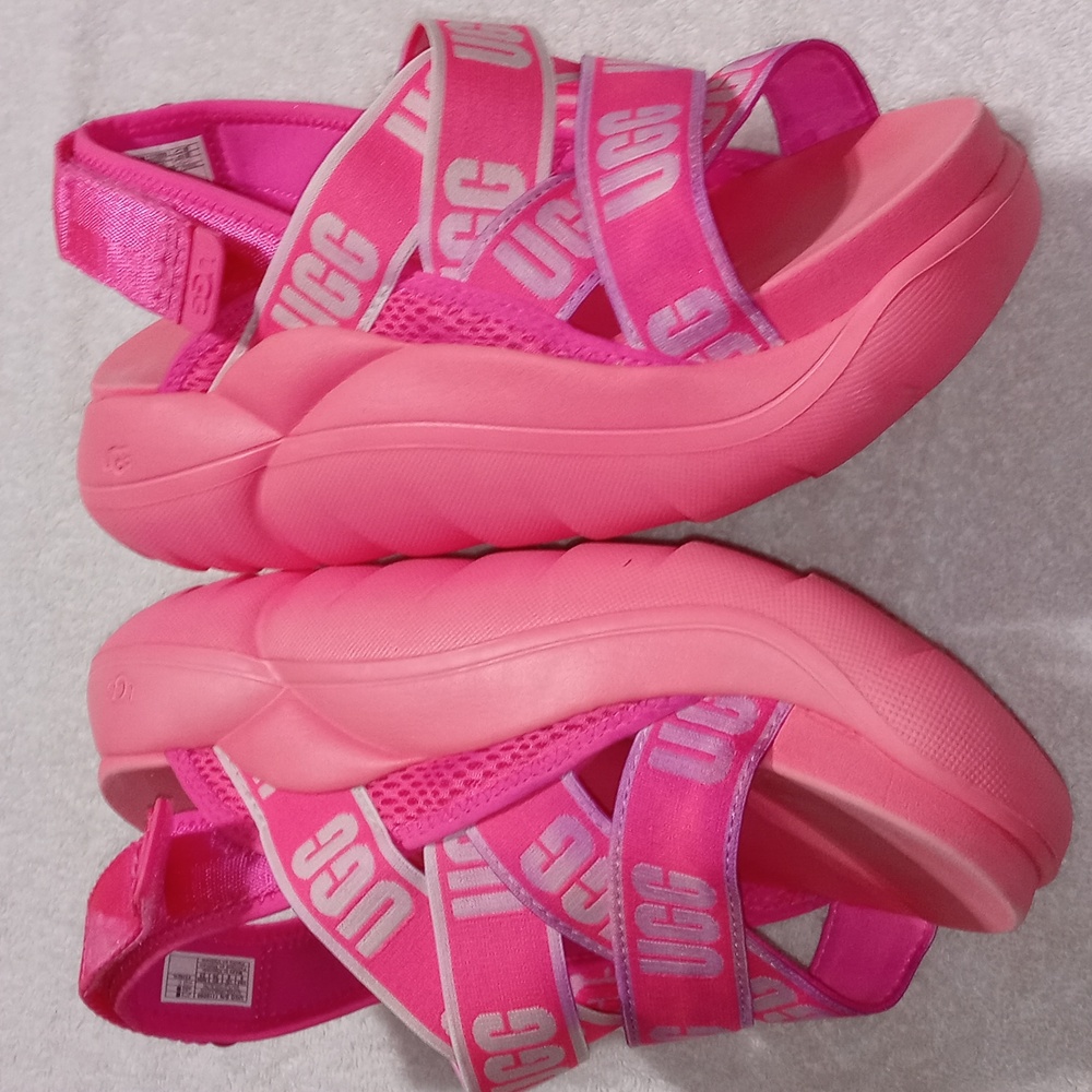 UGG La Cloud Sandals Pink Womens Size 8 - Picture 4 of 7